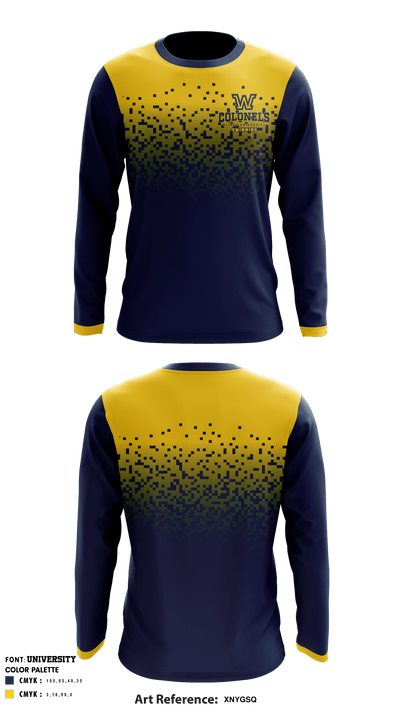 Wilkes University Swimming 33902345 Long Sleeve Performance Shirt - 1