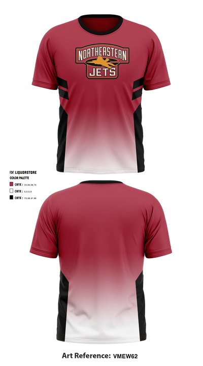 Northeastern Bowling 71886753 Short Sleeve Performance Shirt - 1