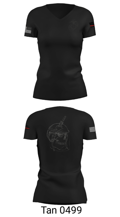 MCAS Yuma Brig 30279890 Women's Short Sleeve V-neck Shirt - 23