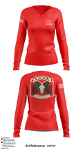 1436 EVCC 93673394 Women's Long Sleeve V-neck Shirt - 1