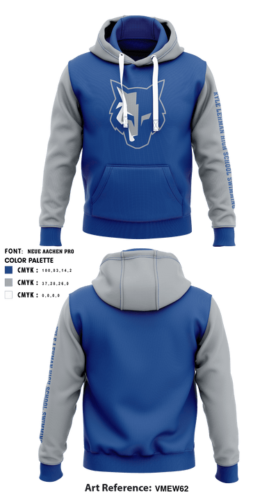 Kyle Lehman High School Swimming 62684356 Hoodie - 3