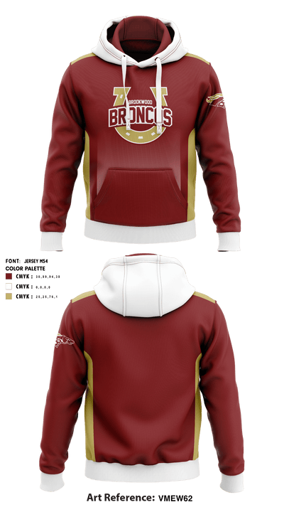 Brookwood High School Basketball 87022378 Hoodie - 1