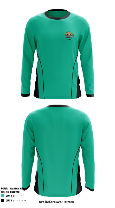 Glen Allen High School Tennis 78396465 Long Sleeve Performance Shirt - 1