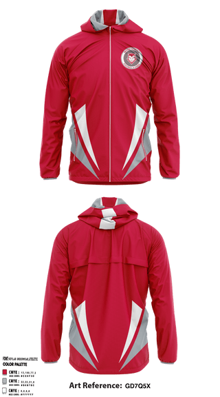 Windbreaker, Grosse Ile Devils, Football, Teamtime, Team time, sublimation, custom sports apparel, team uniforms, spirit wear, spiritwear, sports uniforms, custom shirts, team store, custom team store, fundraiser sports, apparel fundraiser