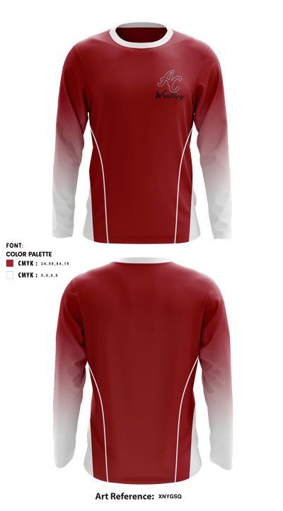 Abby-Colby Wrestling 21106531 Long Sleeve Rash Guard Shirt - 1