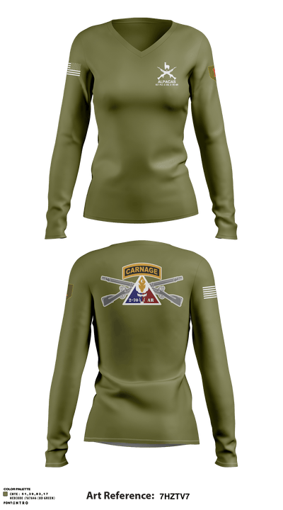 1ST PLT ALPACAS 72699724 Women's Long Sleeve V-neck Shirt - 10