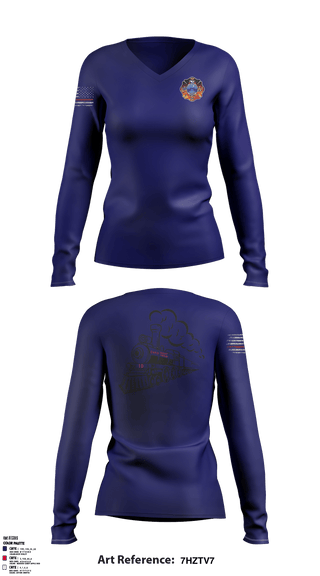 Women's Long Sleeve Vneck Shirt, , Fire Department, Teamtime, Team time, sublimation, custom sports apparel, team uniforms, spirit wear, spiritwear, sports uniforms, custom shirts, team store, custom team store, fundraiser sports, apparel fundraiser