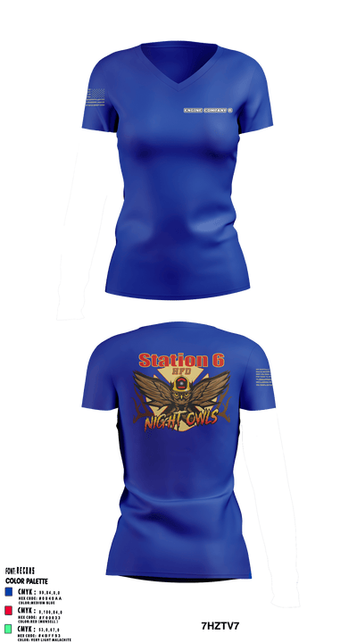 Engine Company 6 67948577 Women's Short Sleeve V-neck Shirt - 1