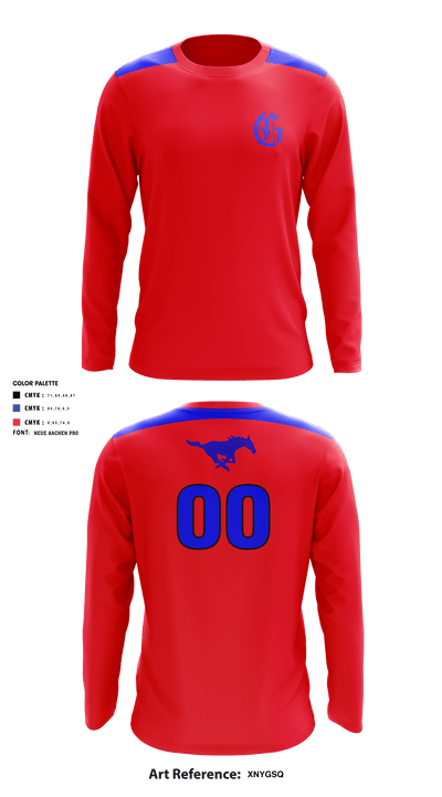 Grapevine Mustangs 91770240 Long Sleeve Performance Shirt - 3