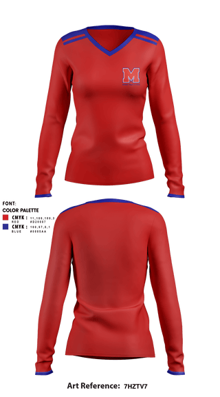 Women's Long Sleeve Vneck Shirt, Midway High School Track, Track & Field, Teamtime, Team time, sublimation, custom sports apparel, team uniforms, spirit wear, spiritwear, sports uniforms, custom shirts, team store, custom team store, fundraiser sports, apparel fundraiser