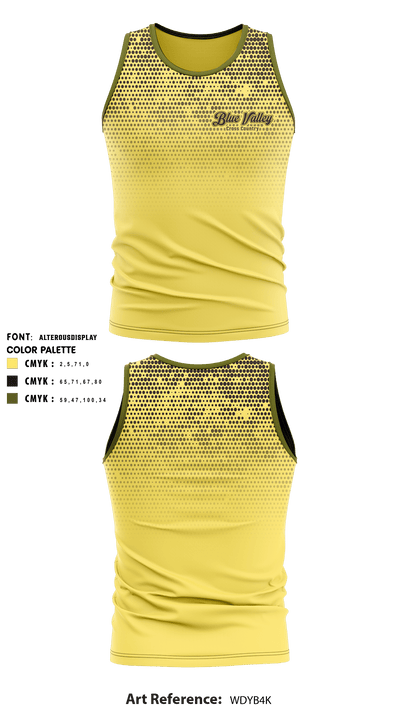 Blue Valley 9893086 Cross Country Singlet - 1