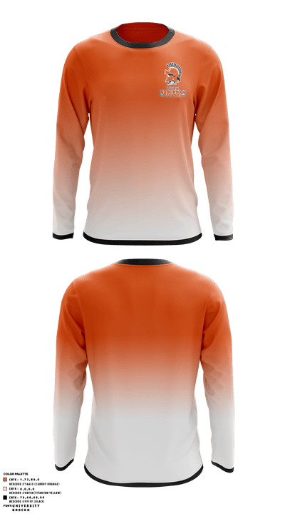 York Suburban High School Tennis 56695102 Long Sleeve Performance Shirt - 1