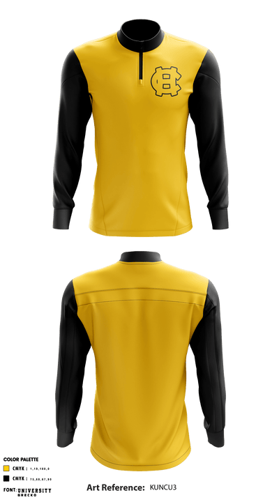 Harris County Carver Middle School Women's Volleyball 88610795 Quarter Zip Jacket - 1