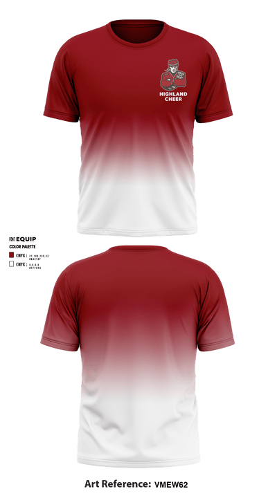 Highland High School Cheer 84657938 Short Sleeve Performance Shirt - 4