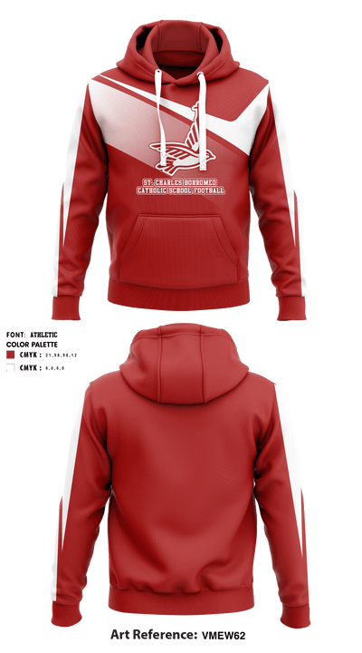 St Charles Borromeo Catholic School Football 87956502 Hoodie - 1