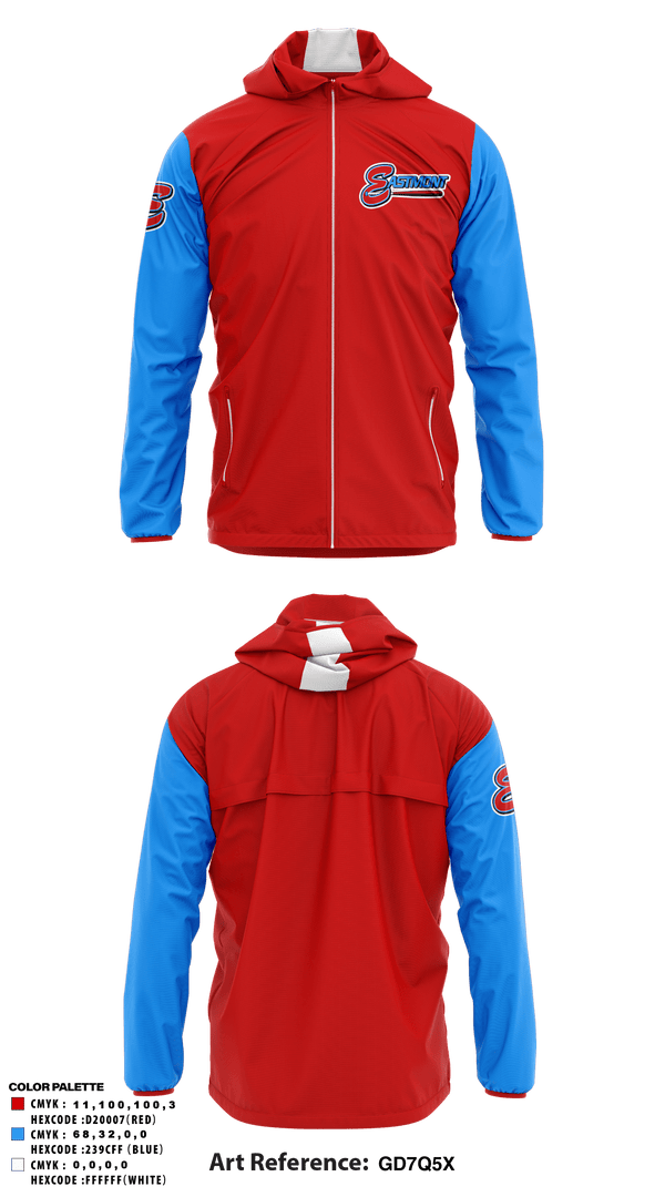 Windbreaker, Eastmont Youth Baseball, Baseball, Teamtime, Team time, sublimation, custom sports apparel, team uniforms, spirit wear, spiritwear, sports uniforms, custom shirts, team store, custom team store, fundraiser sports, apparel fundraiser