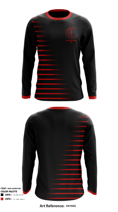 Currituck County High School Golf 33640845 Long Sleeve Performance Shirt - 1