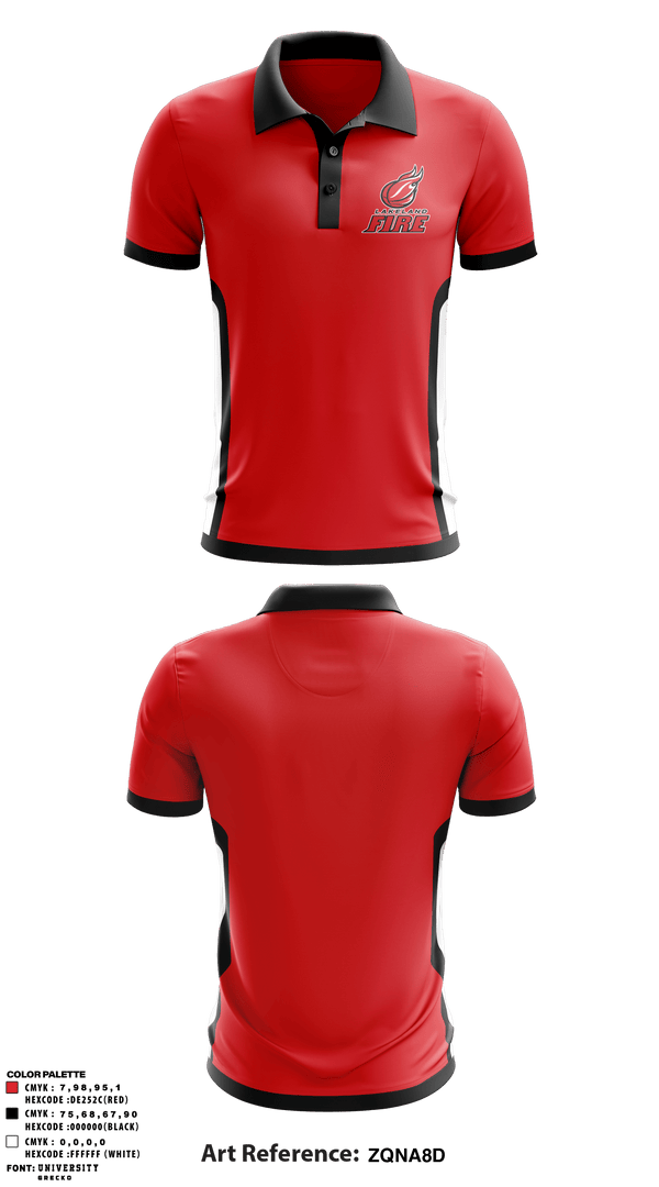 Short Sleeve Performance Polo, Lakeland Fire, Men's Basketball, Teamtime, Team time, sublimation, custom sports apparel, team uniforms, spirit wear, spiritwear, sports uniforms, custom shirts, team store, custom team store, fundraiser sports, apparel fundraiser