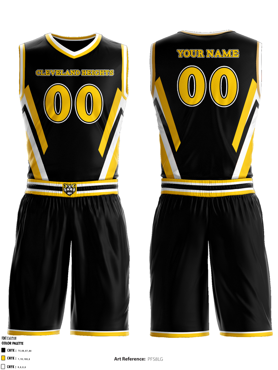 Gold Black Personalized Basketball Jerseys and Shorts | YoungSpeeds Mens