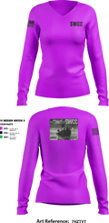 SWCC 49697706 Women's Long Sleeve V-neck Shirt - 1