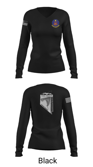 Women's Long Sleeve Vneck Shirt, , Air Force, Teamtime, Team time, sublimation, custom sports apparel, team uniforms, spirit wear, spiritwear, sports uniforms, custom shirts, team store, custom team store, fundraiser sports, apparel fundraiser