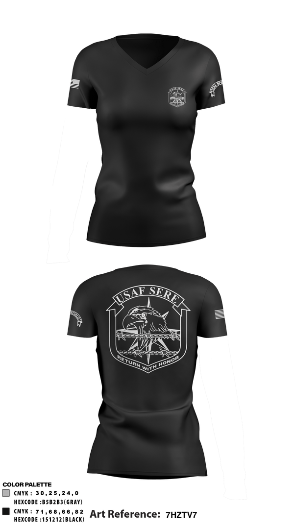 Women's Short Sleeve Vneck Shirt, , Air Force, Teamtime, Team time, sublimation, custom sports apparel, team uniforms, spirit wear, spiritwear, sports uniforms, custom shirts, team store, custom team store, fundraiser sports, apparel fundraiser