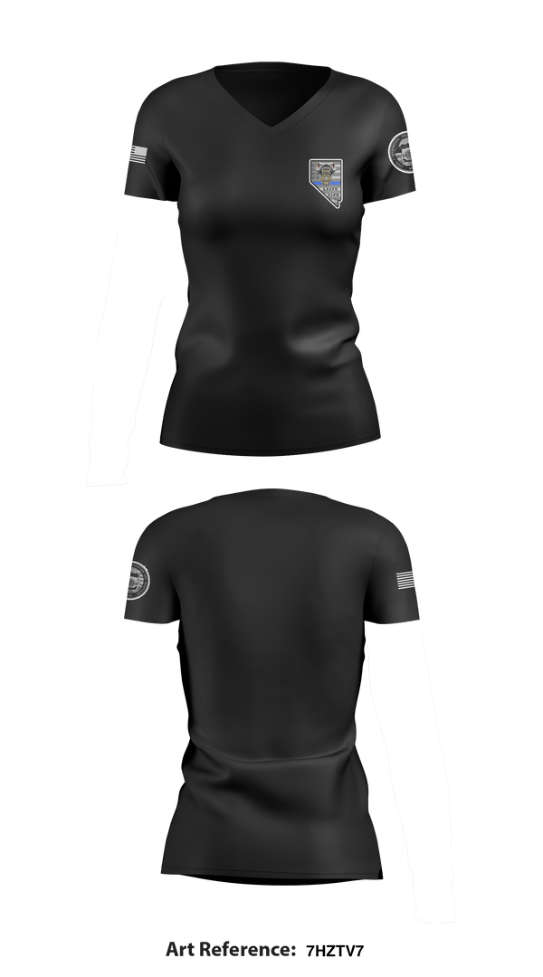 Women's Short Sleeve Vneck Shirt, , Police, Teamtime, Team time, sublimation, custom sports apparel, team uniforms, spirit wear, spiritwear, sports uniforms, custom shirts, team store, custom team store, fundraiser sports, apparel fundraiser