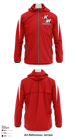 Windbreaker, Kirkwood Webster Junior Football League, Football, Teamtime, Team time, sublimation, custom sports apparel, team uniforms, spirit wear, spiritwear, sports uniforms, custom shirts, team store, custom team store, fundraiser sports, apparel fundraiser