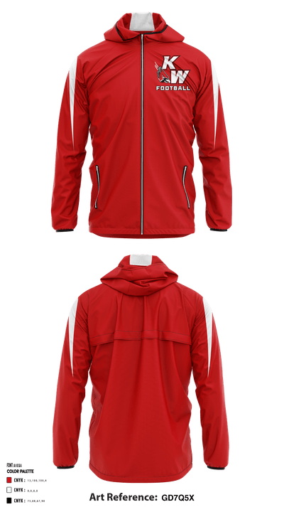 Kirkwood Webster Junior Football League 44807780 Windbreaker - 1