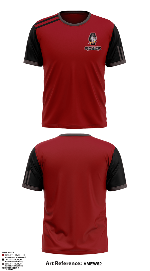 Short Sleeve Performance Shirt, Chancellor Chargers, Wrestling, Teamtime, Team time, sublimation, custom sports apparel, team uniforms, spirit wear, spiritwear, sports uniforms, custom shirts, team store, custom team store, fundraiser sports, apparel fundraiser