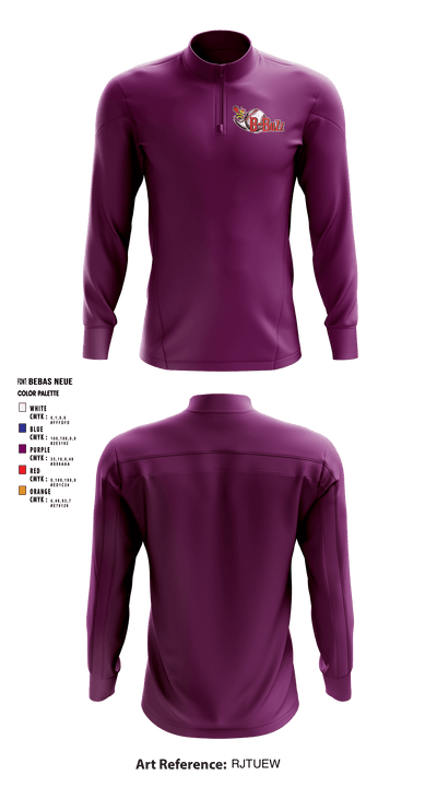 B Buzz Baseball League 70409945 Quarter Zip Jacket - 4