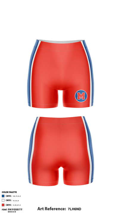 Midway High School Volleyball 88338972 Compression Shorts - 1