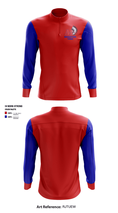 Morgantown High School Tennis 16653776 Quarter Zip Jacket - 1