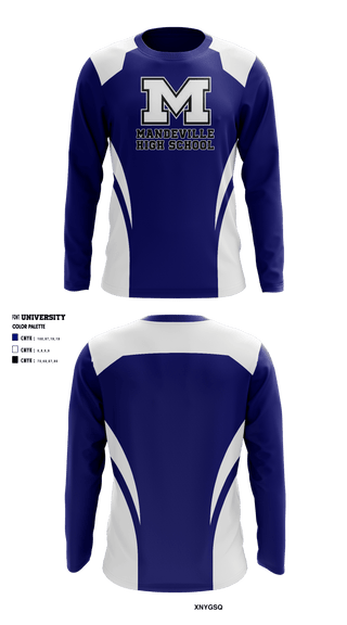 Long Sleeve Performance Shirt, Mandeville High School Swimming, School Spirit Store, Teamtime, Team time, sublimation, custom sports apparel, team uniforms, spirit wear, spiritwear, sports uniforms, custom shirts, team store, custom team store, fundraiser sports, apparel fundraiser