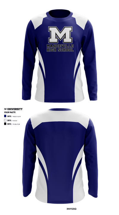 Mandeville High School Swimming 13518128 Long Sleeve Performance Shirt - 1