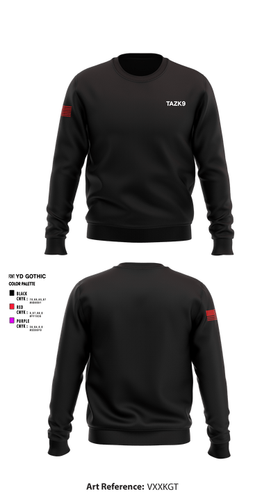 Tazk9 79601909 Crew Neck Sweatshirt - 1