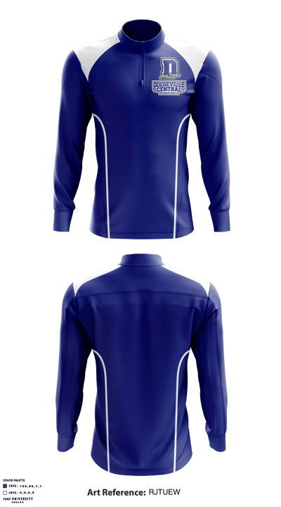 Dolgeville Central High School Basketball 27046931 Quarter Zip Jacket - 2