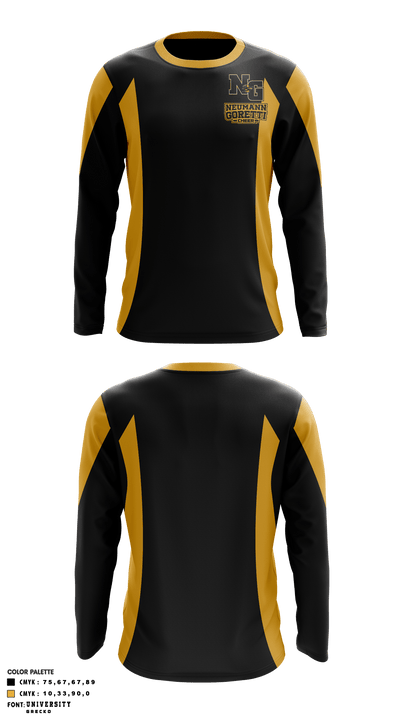 Neumann-Goretti High School Cheer 31013050 Long Sleeve Performance Shirt - 1