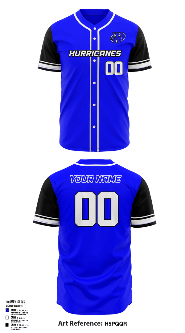 Full Button Baseball Jersey, Hurricanes Baseball, Baseball, Teamtime, Team time, sublimation, custom sports apparel, team uniforms, spirit wear, spiritwear, sports uniforms, custom shirts, team store, custom team store, fundraiser sports, apparel fundraiser