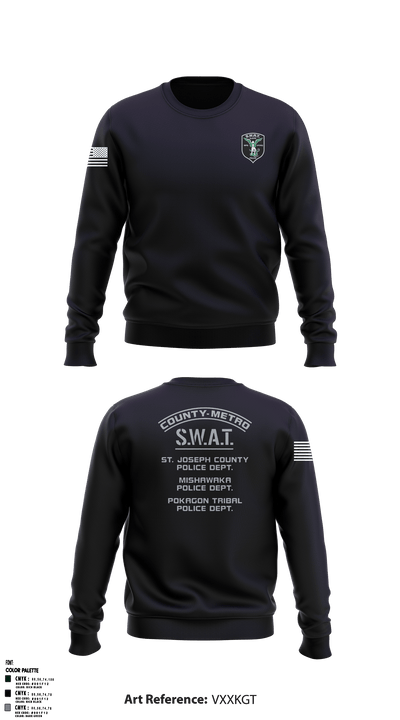 St. Joseph County SWAT 30759659 Crew Neck Sweatshirt - 1