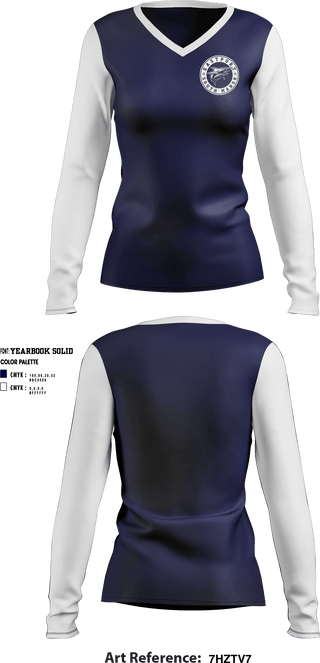 Women's Long Sleeve Vneck Shirt, Esm Sports Complex, Spirit Store, Teamtime, Team time, sublimation, custom sports apparel, team uniforms, spirit wear, spiritwear, sports uniforms, custom shirts, team store, custom team store, fundraiser sports, apparel fundraiser