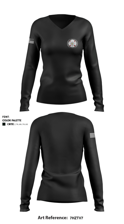 Bay Minette Police Department 59231625 Women's Long Sleeve V-neck Shirt - 1