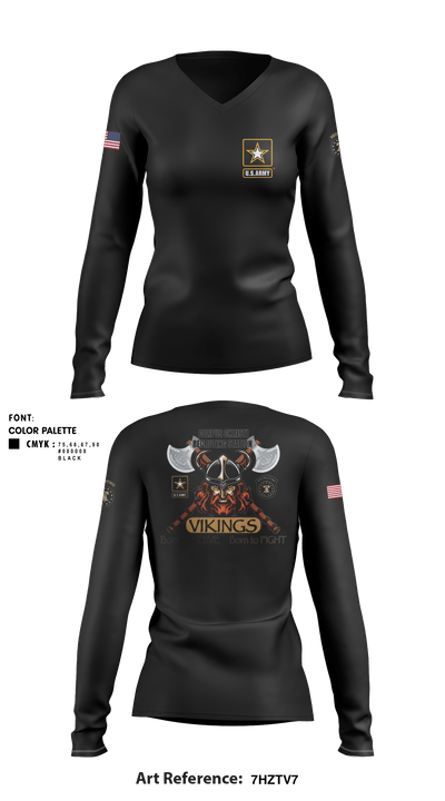 Corpus Christi Viking 49302040 Women's Long Sleeve V-neck Shirt - 1