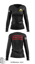 2-8 cav 10035889 Women's Long Sleeve V-neck Shirt - 1