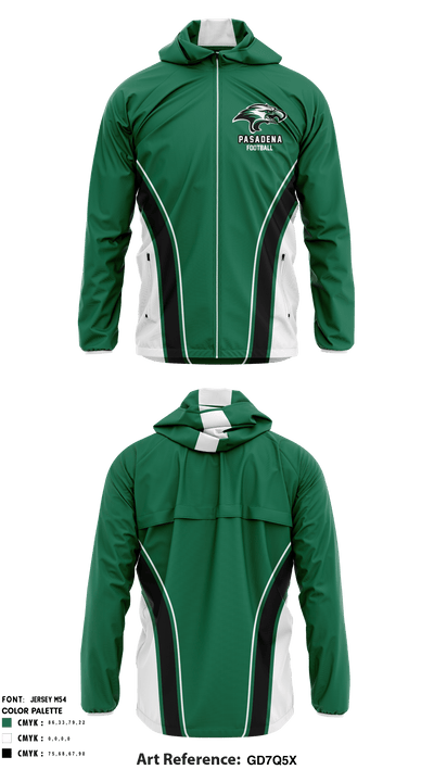 Pasadena High School Football 49411244 Windbreaker - 1
