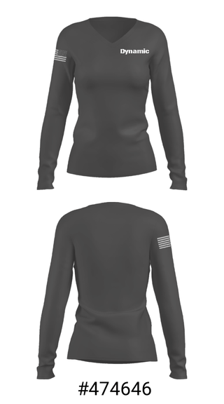 Women's Long Sleeve Vneck Shirt, , Navy, Teamtime, Team time, sublimation, custom sports apparel, team uniforms, spirit wear, spiritwear, sports uniforms, custom shirts, team store, custom team store, fundraiser sports, apparel fundraiser