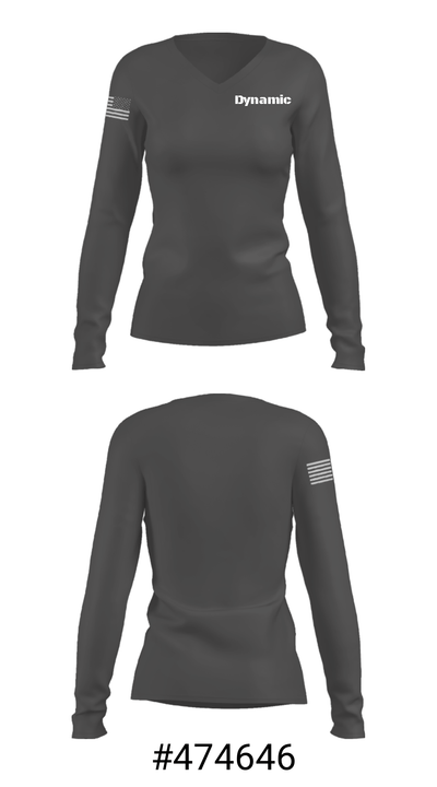 Dynamic 42906299 Women's Long Sleeve V-neck Shirt - 37