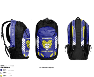 Gear Bag, Robinson Secondary School Soccer, Women's Soccer, Teamtime, Team time, sublimation, custom sports apparel, team uniforms, spirit wear, spiritwear, sports uniforms, custom shirts, team store, custom team store, fundraiser sports, apparel fundraiser