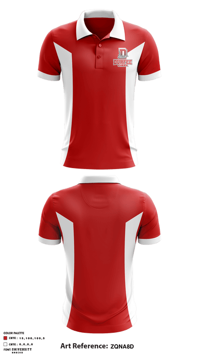 Durfee High School Cheer 55931671 Short Sleeve Performance Polo - 1