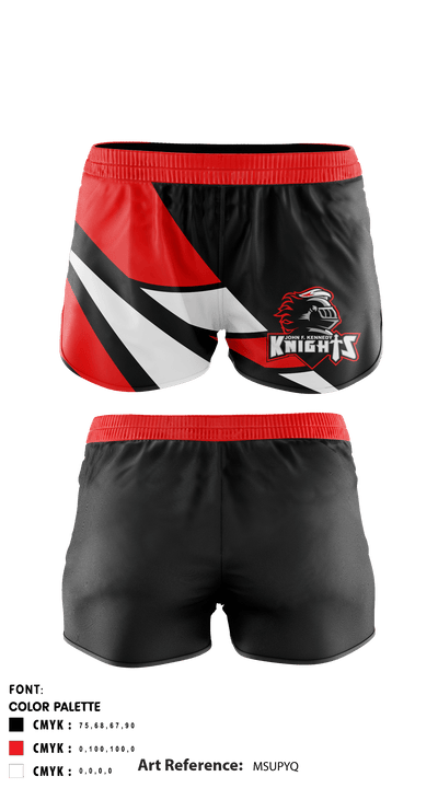 John F Kennedy High School Knights Cheer 34581747 Women's Shorts - 1